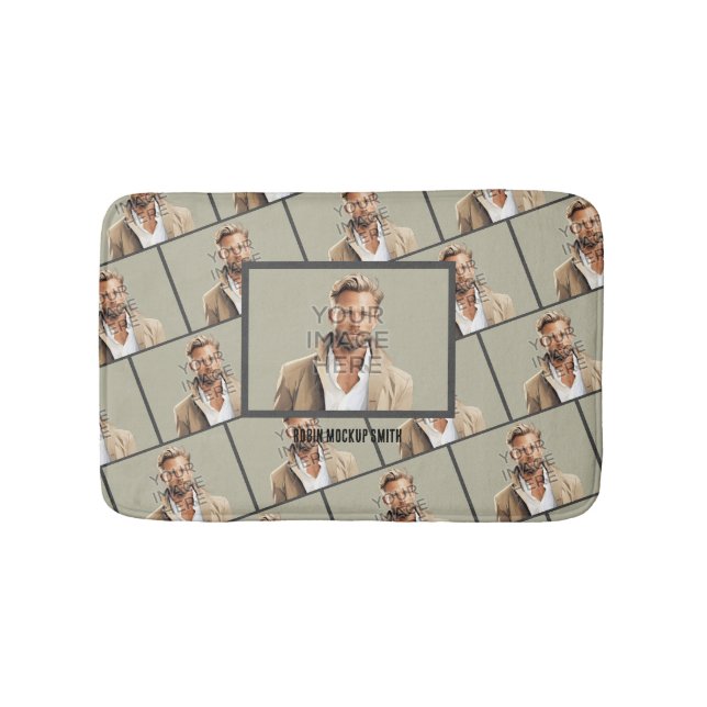 Anpassningsbar för bildfotomatta, Personlig, badpl Badrumsmatta (Framsidan)