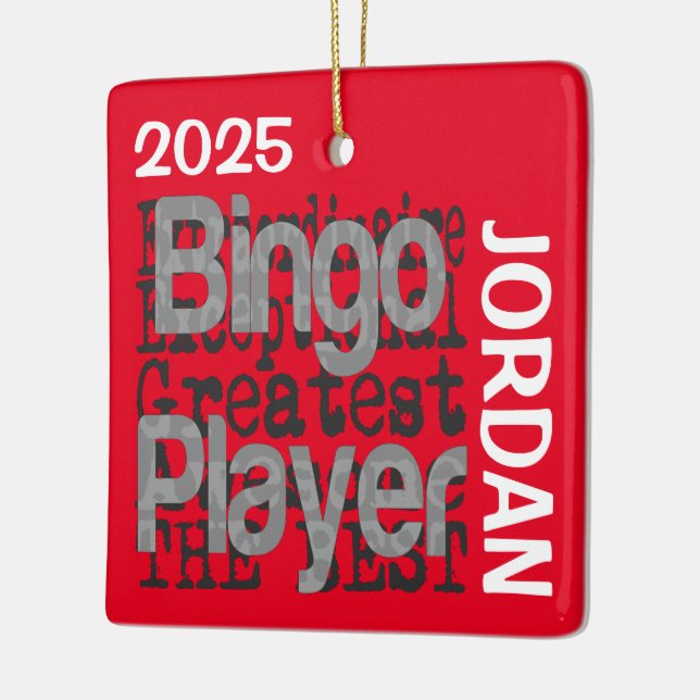 Anpassningsbar för Bingo Player Extraordinaire Julgransprydnad Keramik (Vänster)