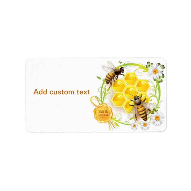 Anpassningsbar för biodlare för honungsbin adressetikett (Framsidan)