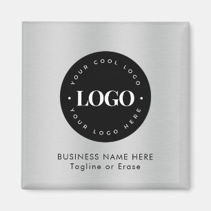 Anpassningsbar för Black Business Logotyp i kvadra Magnet