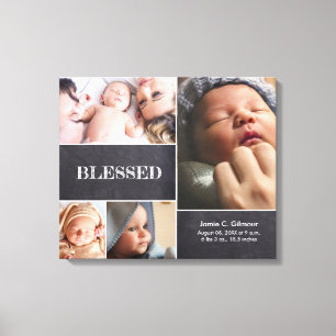 Anpassningsbar för bländad fotosamling i Baby Baby Canvastryck