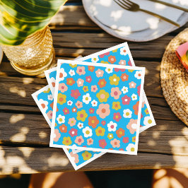 Anpassningsbar för Blommigt av FÖDELSEDAGSFEST för Pappersservett