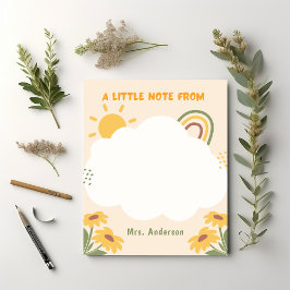 Anpassningsbar för blommigt av retro-regnbåge för  anteckningsblock