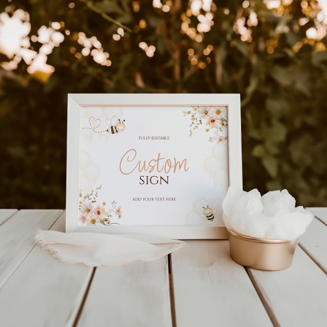 Anpassningsbar för blommigt Honung Humla Baby Show Fototryck (Skapare uppladdad)