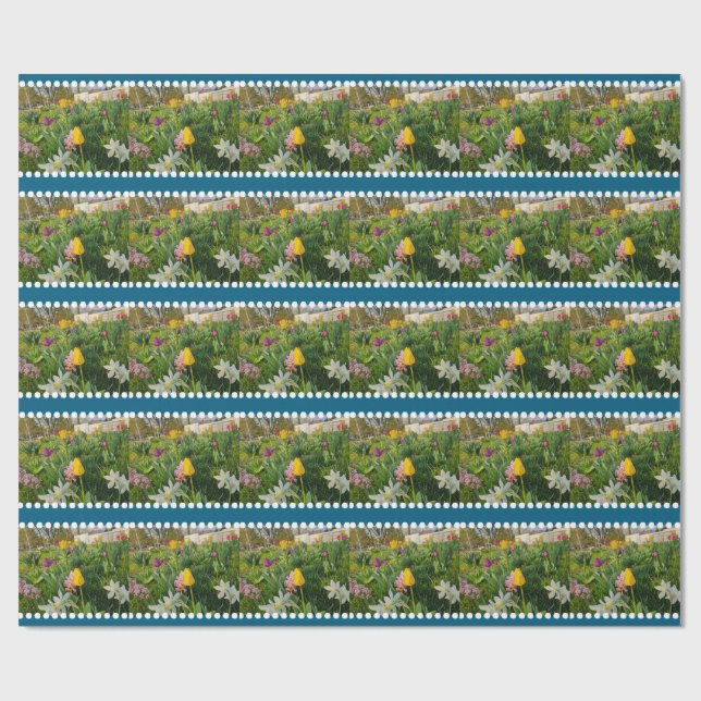 Anpassningsbar för blommigt - radbrytning Papper Presentpapper (Platt)