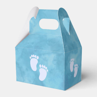 Anpassningsbar för Blue Watercolor Baby Shower Presentaskar