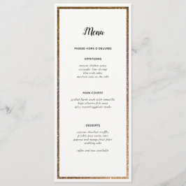 Anpassningsbar för Bordsnumret Guld Glitter Ram Meny