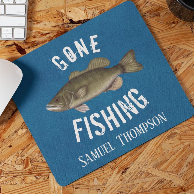 Anpassningsbar för Borta blått fiske Musmatta (Gone Fishing Custom Mousepad)