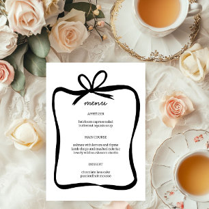 Anpassningsbar för Bow Ribbon Ram Elegant Möhippa Meny