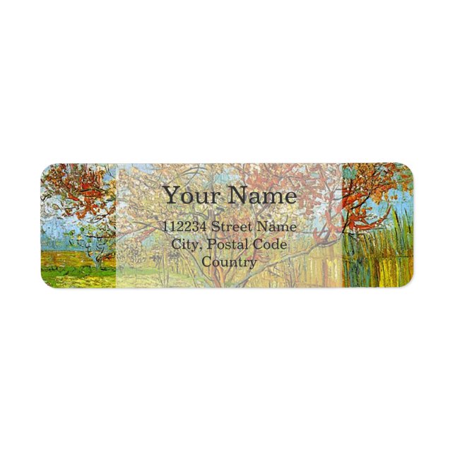 anpassningsbar för bra av blommigt anpassa returadress etikett (Framsidan)