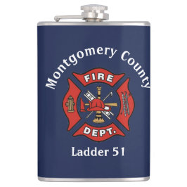 Anpassningsbar för brandavdelning Logotyp Fickplunta