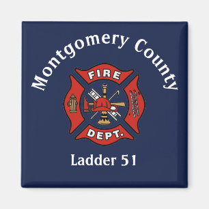 Anpassningsbar för brandavdelning Logotyp Magnet