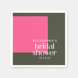 Anpassningsbar för Bright Mod Groovy Rosa Grönt Mö Pappersservett