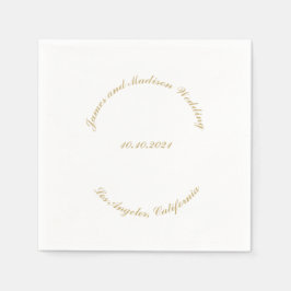 anpassningsbar för bröllop-skript, böjd text namn  pappersservett