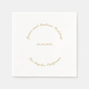 anpassningsbar för bröllop-skript, böjd text namn  pappersservett
