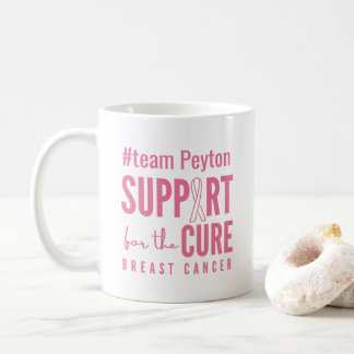 anpassningsbar för bröstcancer #team namn stöder b kaffemugg