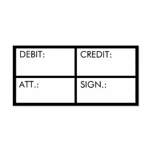 Anpassningsbar för Business Accounting Debit Kredi Självfärgande Stämpel