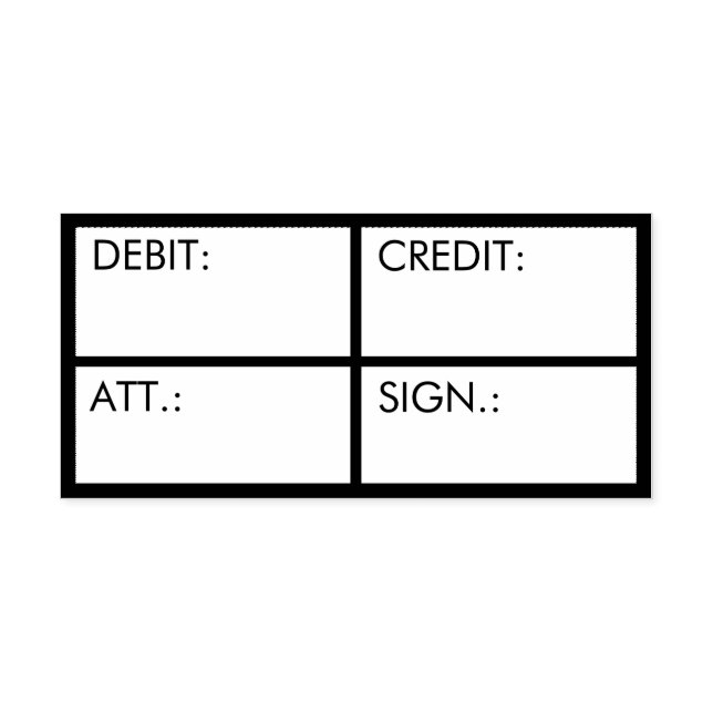 Anpassningsbar för Business Accounting Debit Kredi Självfärgande Stämpel (Design)