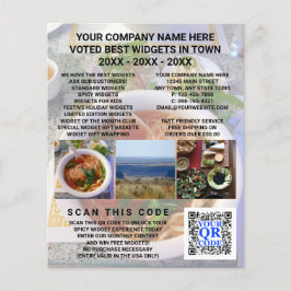 Anpassningsbar för Business QR Code Light Photo Ad Flygblad