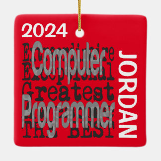 Anpassningsbar för Computer Programmer Extraordina Julgransprydnad Keramik
