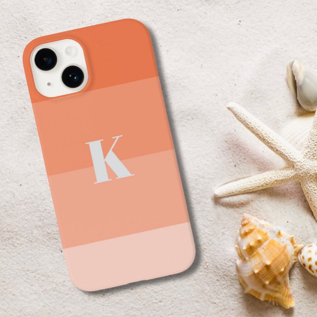 Anpassningsbar för Coral Färg Blocks  Monogram Ini (Skapare uppladdad)