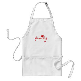 Anpassningsbar för Cute Heart-familjen Apron Förkläde