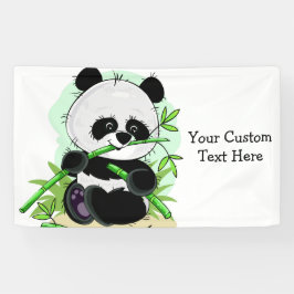 Anpassningsbar för Cute Pandas och färg-banderoll