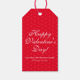 Anpassningsbar för Cute Red polka dots-skript Alla Presentetikett