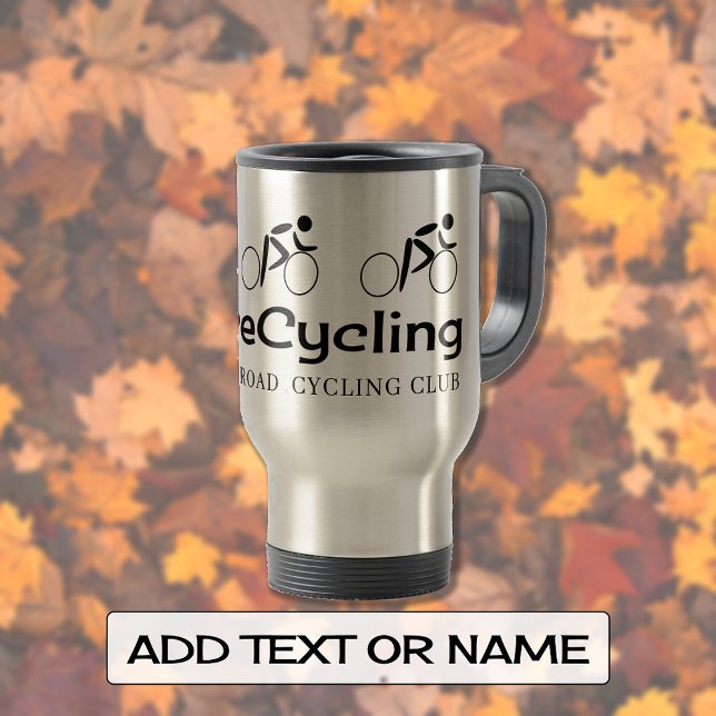 anpassningsbar för cyklingstypografi i kärlek resemugg (Skapare uppladdad)