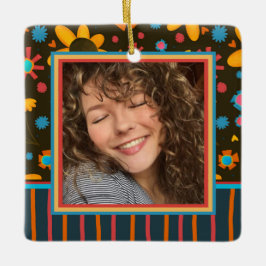 Anpassningsbar för Daisy av roligt Blommigt Foto N Julgransprydnad Keramik