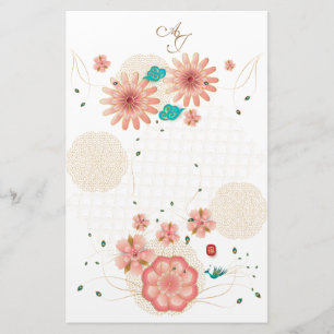 Anpassningsbar för dekor för blommor för brevpapper