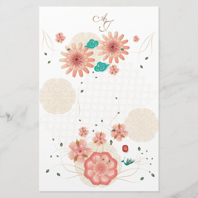 Anpassningsbar för dekor för blommor för brevpapper (Framsida)