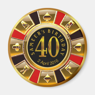 ANPASSNINGSBAR för den 40th födelsedagen för Magnet
