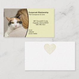 Anpassningsbar för djurskydd Foto Pastel Gult Bakg Visitkort