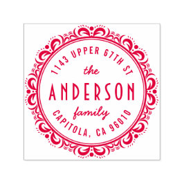 Anpassningsbar för elegant Art Deco Ram Returadres Självfärgande Stämpel