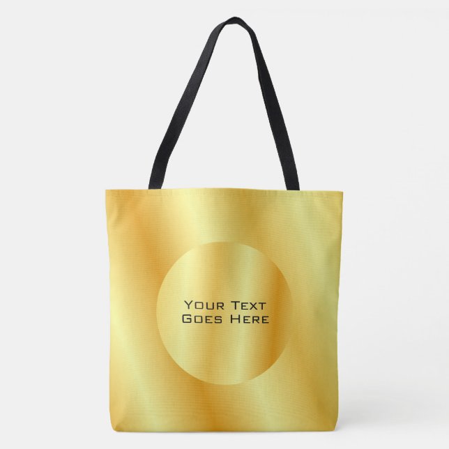 Anpassningsbar för elegant Faux Guld Metallic Sear Tygkasse (Framsida)