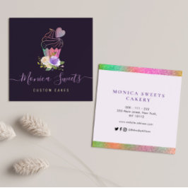 anpassningsbar för elegant logotyp- fyrkantigt visitkort
