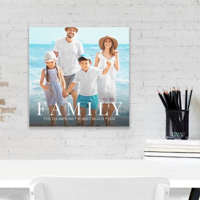 Anpassningsbar för enkel fototypografi i familjen canvastryck (Skapare uppladdad)