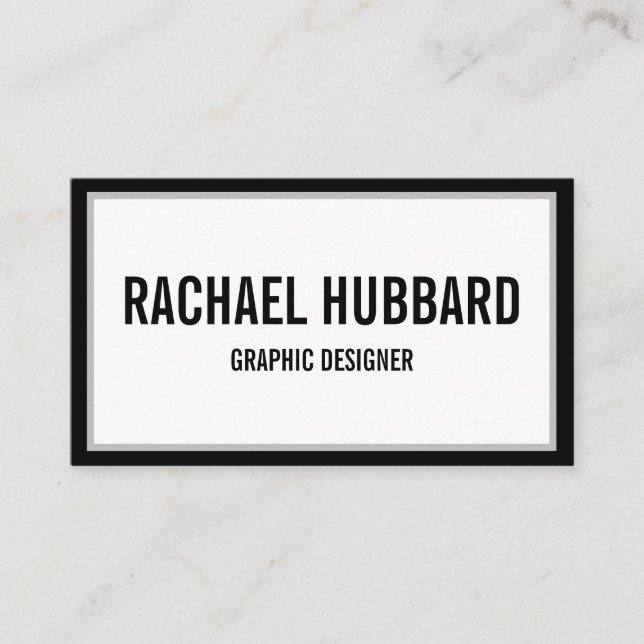 Anpassningsbar för enkel modern Elegant Qr-kod Visitkort (Framsida)