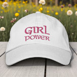Anpassningsbar för enkel modern typografi för Flic Broderad Keps<br><div class="desc">Den enkla moderna typografiktexten "Girl Power" har den enkla moderna Anpassningsbarna "Girl Power". Perfekt som en gåva till din bästa vän, kusin, syster, mamma med mera. Skapat av Evco Studio www.zazzle.com/store/evcostudio</div>