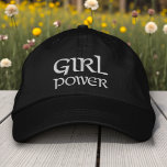 Anpassningsbar för enkel modern typografi för Flic Broderad Keps<br><div class="desc">Den enkla moderna typografiktexten "Girl Power" har den enkla moderna Anpassningsbarna "Girl Power". Perfekt som en gåva till din bästa vän, kusin, syster, mamma med mera. Skapat av Evco Studio www.zazzle.com/store/evcostudio</div>