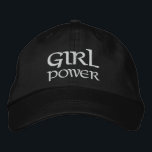 Anpassningsbar för enkel modern typografi för Flic Broderad Keps<br><div class="desc">Den enkla moderna typografiktexten "Girl Power" har den enkla moderna Anpassningsbarna "Girl Power". Perfekt som en gåva till din bästa vän,  kusin,  syster,  mamma med mera. Skapat av Evco Studio www.zazzle.com/store/evcostudio</div>