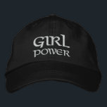 Anpassningsbar för enkel modern typografi för Flic Broderad Keps<br><div class="desc">Den enkla moderna typografiktexten "Girl Power" har den enkla moderna Anpassningsbarna "Girl Power". Perfekt som en gåva till din bästa vän,  kusin,  syster,  mamma med mera. Skapat av Evco Studio www.zazzle.com/store/evcostudio</div>