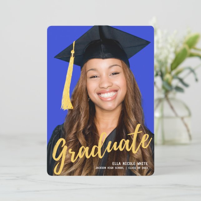Anpassningsbar för enkelt Photo Studenten-meddelan (Stående Fram)