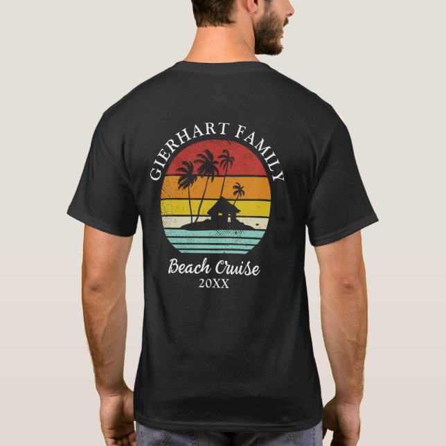 Anpassningsbar för Family Reunion Beach Cruise Mat T Shirt (Baksida)