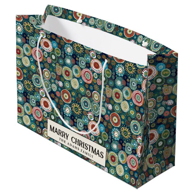 Anpassningsbar för färgad Abstrakt God jul (Baksidan Vinklad)