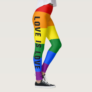 Anpassningsbar för färgad Flagga för HBT-regnbåge  Leggings