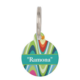 Anpassningsbar för färgämnet Pet Namn QR-kod Djurbricka