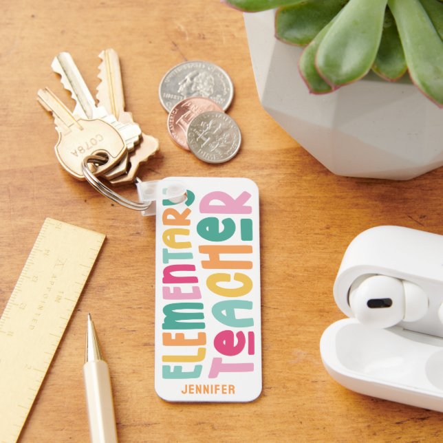 Anpassningsbar för färgbildande grundlärare nyckelring (Skrivbord)