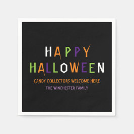 Anpassningsbar för färgfläcktypografi i happy hall pappersservett